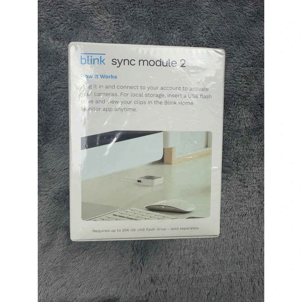 Blink Mini Indoor Smart Security Camera & Sync Module 2 Bundle White 1080p HD